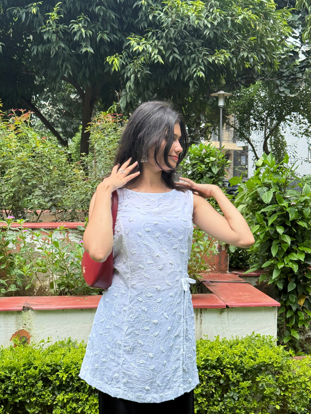 Embroided Drawstring Kurti