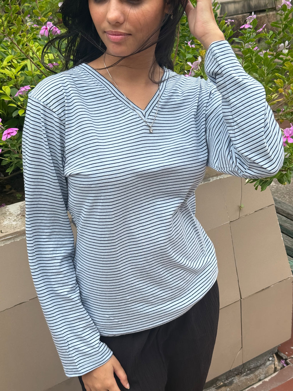 Striped Long Tee
