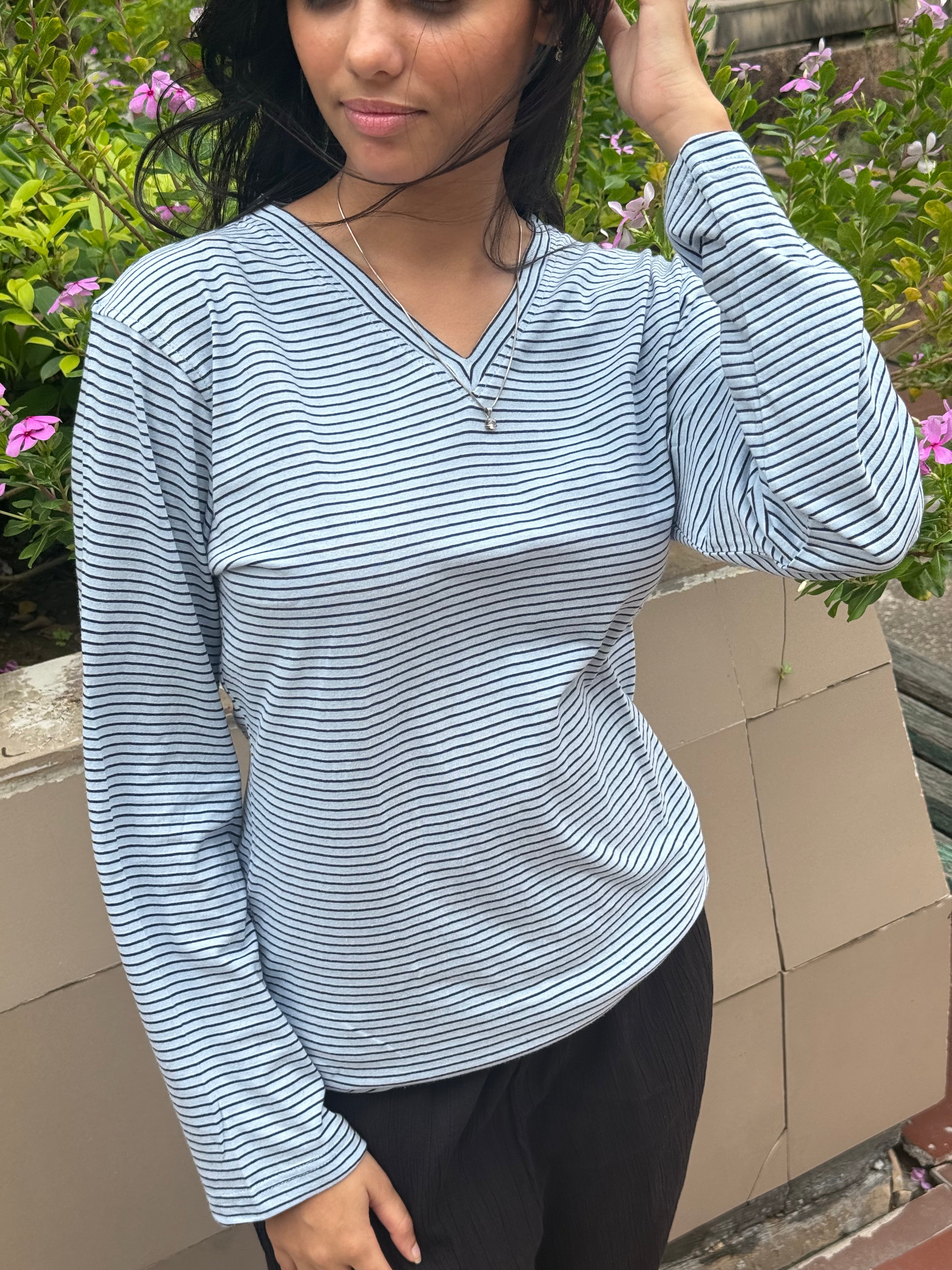 Striped Long Tee