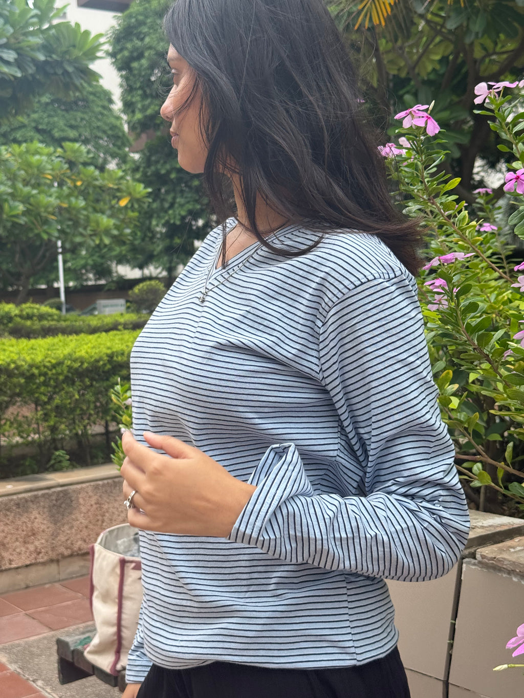 Striped Long Tee