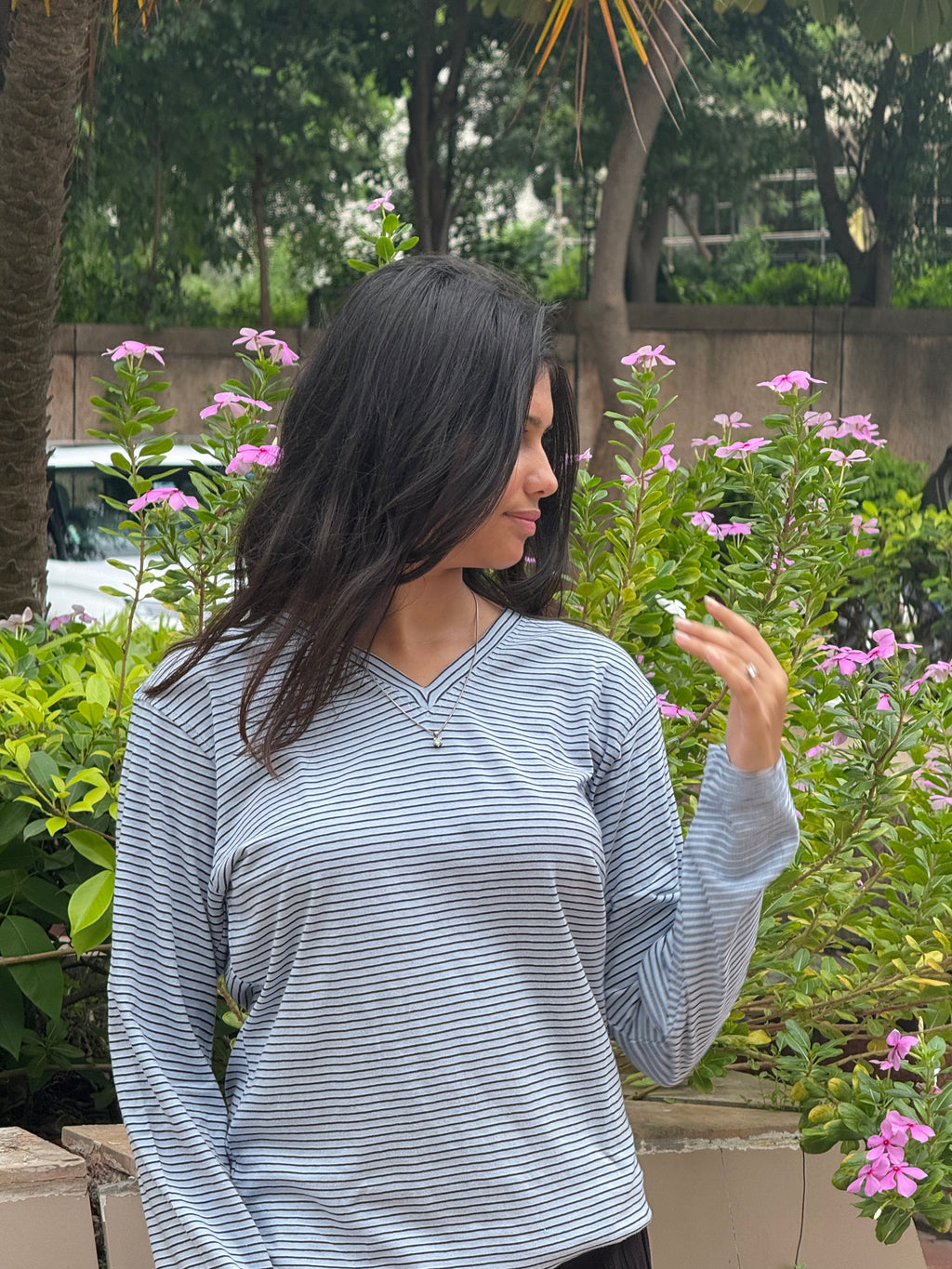 Striped Long Tee