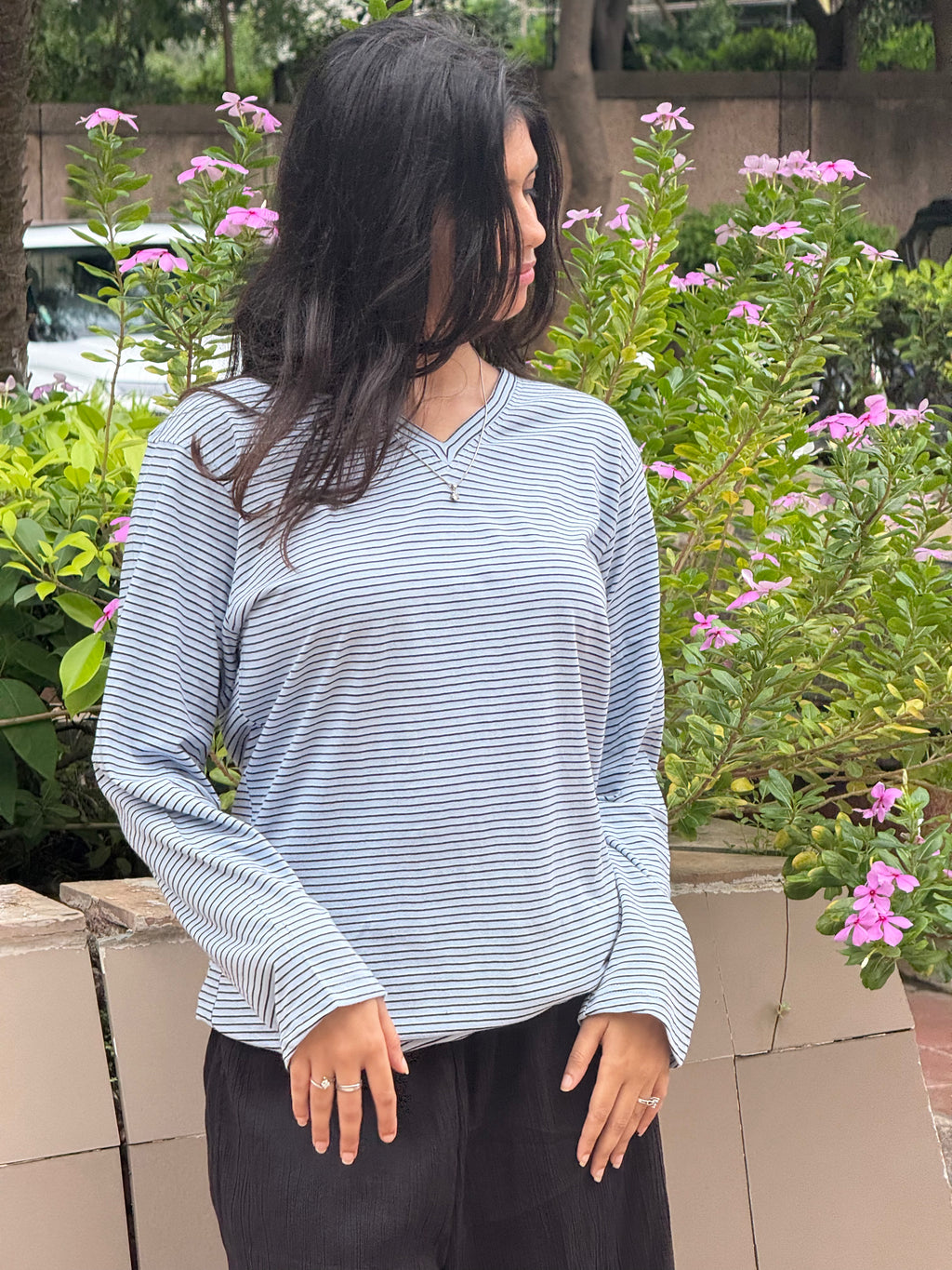 Striped Long Tee